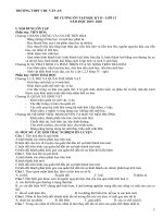 ĐỀ CƯƠNG ÔN TẬP MÔN SINH VẬT LỚP 12 HKII NĂM HỌC 2019-2020 – Trường Trung học Quốc Gia CHU VĂN AN (Trường Bưởi)