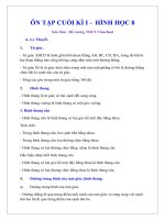 Đề cương ôn tập Hình học 8 cuối kỳ 1 - THCS Vinschool
