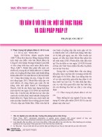 Tội dâm ô với trẻ em: Một số thực trạng và giải pháp pháp lý