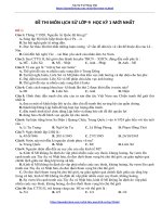 Đề thi lịch sử lớp 9  học kỳ 1 mới nhất