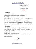 10 Đề thi học kì 1 môn lý lớp 7 hay