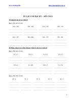 Đề Cương Ôn Tập Học Kỳ 1 Môn Toán Lớp 3