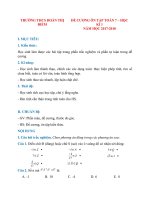 Đề cương ôn tập môn toán 7 học kì I - THCS Đoàn Thị Điểm (2017-2018)