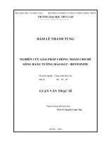Nghiên cứu giải pháp chống thấm cho đê sông bằng tường hào đất   bentonite 