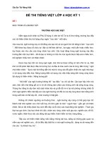 Đề Thi Tiếng Việt Lớp 4 Học Kỳ 1