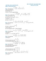 Đề cương ôn tập học kì 2 môn toán 8 - Trường THCS Ngô Sĩ Liên