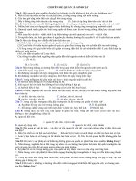 Ôn tập môn Sinh 12 lần 2 - Trường THPT Duy Tân - Kon Tum