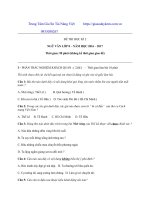Đề Thi Học Kỳ 2 Môn Văn Lớp 8