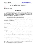 Ôn Tập Môn Tiếng Việt Lớp 4