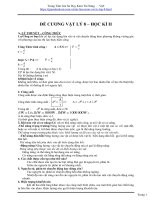 Đề cương ôn tập vật lý 8 học kỳ 2 mới nhất