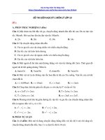 Đề Kiểm Tra Giữa HK1 Môn Lý Lớp 10