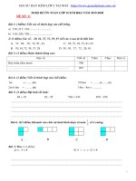 20 Bộ Đề Thi Toán Lớp 2 HK 2 Mới Nhất Năm 2020