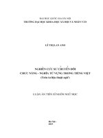 Nghiên cứu sự chuyển đổi chức năng   nghĩa từ vựng trong tiếng việt ( trên tư liệu thuật ngữ)   