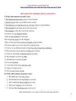 Bài Tập Ôn Thi Tiếng Anh Lớp 11