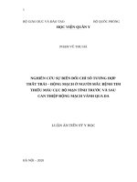 Nghiên cứu sự biến đổi chỉ số tương hợp thất trái – động mạch ở người mắc bệnh tim thiếu máu cục bộ mạn tính trước và sau can thiệp động mạch vành qua da 