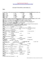 Tài Liệu Ôn Thi Tiếng Anh 10