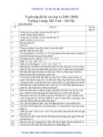 Tuyển tập đề thi vào lớp 6 trường Lương Thế Vinh Hà Nội (2005 - 2008)