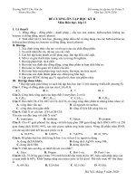 ĐỀ CƯƠNG ÔN TẬP MÔN HÓA HỌC  LỚP 11 HKII NĂM HỌC 2019-2020 – Trường Trung học Quốc Gia CHU VĂN AN (Trường Bưởi)
