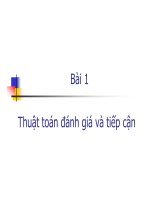 Bài giảng Cơ sở toán học – Bài 1: Thuật toán đánh giá và tiếp cận