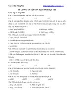 Đề Cương Ôn Tập Môn Địa Lớp 10 Học Kì 1