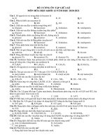 ĐỀ CƯƠNG ÔN TẬP GIỮA KÌ MÔN HÓA HỌC-KHỐI 12-NĂM HỌC 2020-2021 – Trường Trung học Quốc Gia CHU VĂN AN (Trường Bưởi)