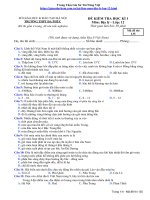 Đề kiểm tra HK1 môn địa lí lớp 12