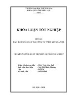 (Khóa luận tốt nghiệp quản trị nhân lực) đào tạo nhân lực tại công ty TNHH KCC (hà nội) 