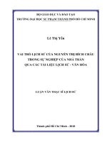 Vai trò lịch sử của nguyễn thị bích châu trong sự nghiệp của nhà trần qua các tài liệu lịch sử   văn hóa​ 