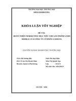 Hoàn thiện marketing mục tiêu cho sản phẩm game mobile của công ty cổ phần gamota