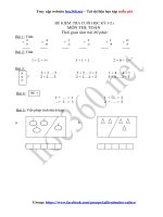 Tuyển tập 13 đề thi học kỳ 1 môn Toán lớp 1 - hoc360.net