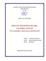 Khảo Sát Thành Phần Hóa Học Cao Ethyl Acetate Của Loài Địa Y Roccella Montagnel