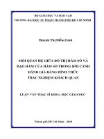 Mối Quan Hệ Giữa Đồ Thị Hàm Số Và Đạo Hàm Của Hàm Số Trong Bối Cảnh Đánh Giá Bằng Hình Thức