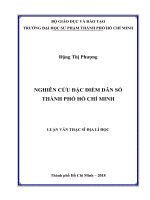 Nghiên Cứu Đặc Điểm Dân Số Thành Phố Hồ Chí Minh