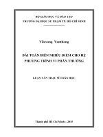 Bài toán biên nhiều điểm cho hệ phương trình vi phân thường 