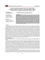 Đề xuất khung đánh giá năng lực khoa học cho học sinh lớp 6 trong môn khoa học tự nhiên theo chương trình giáo dục phổ thông mới