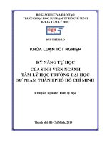 Kỹ Năng Tự Học Của Sinh Viên Ngành Tâm Lý Học Trường Đại Học Sư Phạm Thành Phố Hồ Chí Minh