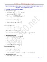 Phương trình lượng giác cơ bản và PTBN với một hàm số lượng giác 