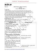 Hướng dẫn Soạn giáo án lớp 5 - Tuần 10 - Các môn