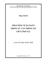 Khai Thác Sự Đa Dạng Trong Tư Vấn Thông Tin Liên Lĩnh Vực
