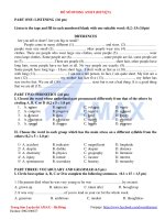 Đề ôn thi Tiếng Anh 9 cấp huyện - Tài liệu đề chọn lọc - Mã đề 091308