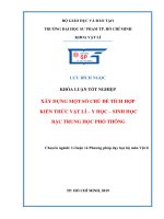 Xây dựng một số chủ đề tích hợp kiến thức vật lí   y học   sinh học bậc trung học phổ thông 