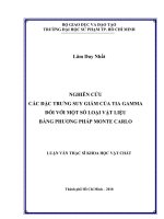 Nghiên Cứu Các Đặc Trưng Suy Giảm Của Tia Gamma Đối Với Một Số Loại Vật Liệu Bằng Phương Pháp Monte