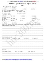 Đề ôn tập môn toán lớp 3 lên 4 - Tài tiệu ôn tập tổng hợp