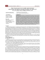 Thực trạng quản lí các điều kiện đảm bảo trong đào tạo trung cấp đáp ứng nhu cầu nhân lực của các khu công nghiệp tỉnh Hà Nam