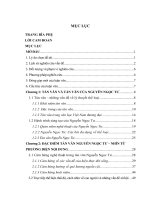 ĐẶC điểm NGHỆ THUẬT nội DUNG   tản văn NGUYỄN NGỌC tư   LUẬN văn THẠC sĩ