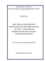 Thực Trạng Sử Dụng Bộ Chuẩn Trong Đánh Giá Sự Phát Triển Thể Chất Của Trẻ Mẫu Giáo 5 - 6 Tuổi