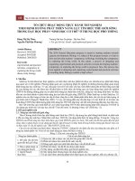Tổ chức hoạt động thực hành thí nghiệm theo định hướng phát triển năng lực tìm hiểu thế giới sống trong dạy học phần “Sinh học cơ thể” ở trung học phổ thông