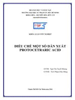 Điều Chế Một Số Dẫn Xuất Protocetraric Acid