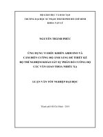 Ứng dụng vi điều khiển arduino và cảm biến cường độ ánh sáng để thiết kế bộ thí nghiệm khảo sát sự phân bố cường độ các vân giao thoa nhiễu xạ​ 