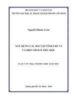 Xây dựng các bài tập tính chu vi và diện tích ở tiểu học 